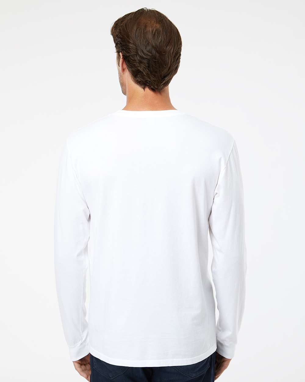 Unisex Organic Long Sleeve T-Shirt - OnModelBack - B10272143 - White