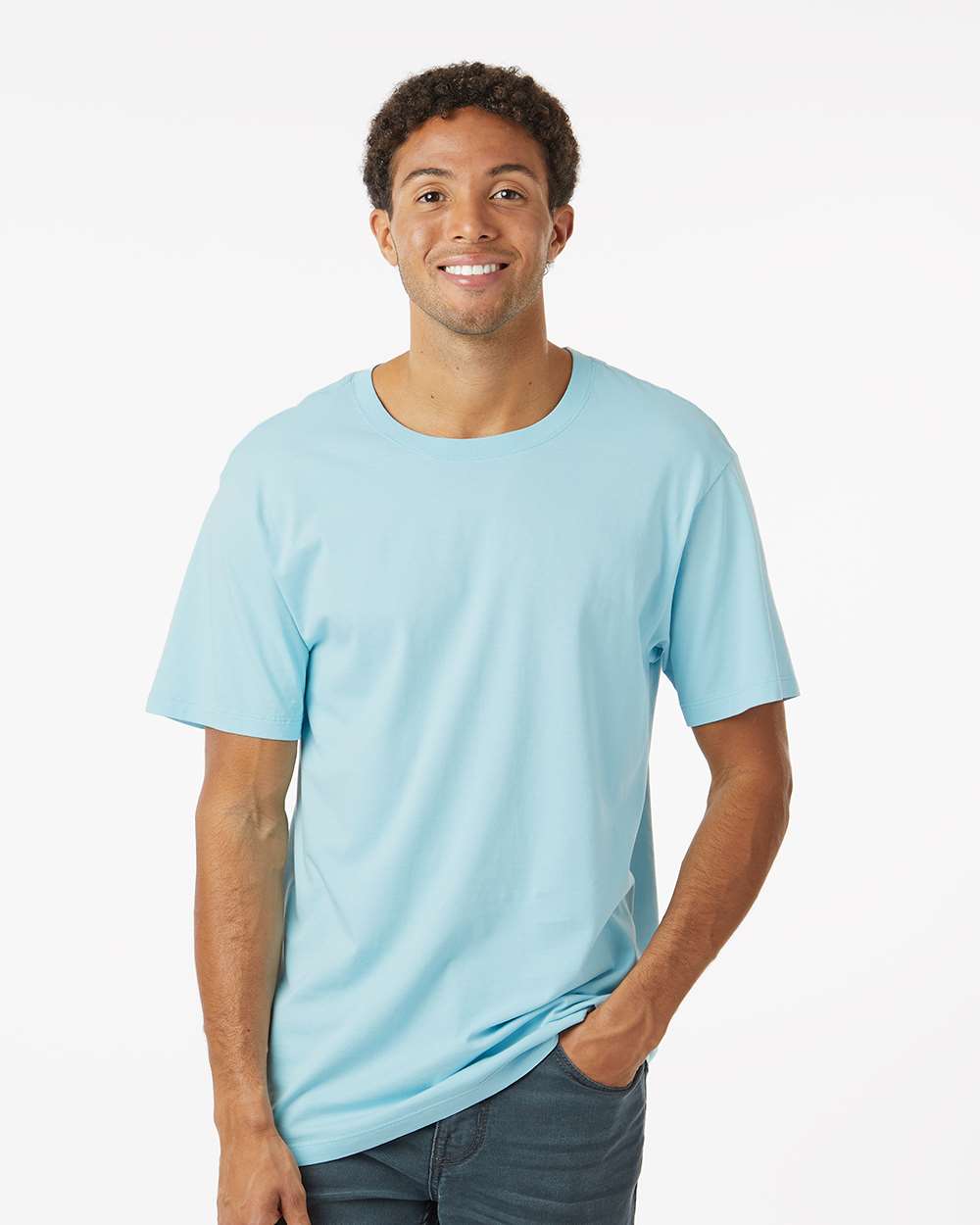 Unisex Classic T-Shirt - OnModelFront - B10372683 - Chambray