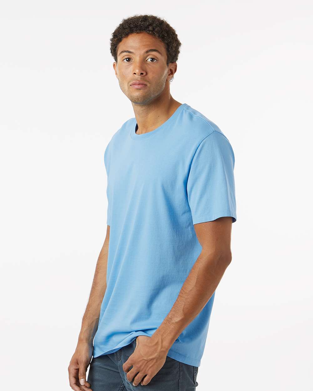 Unisex Classic T-Shirt - OnModelSide - B10372253 - Azure
