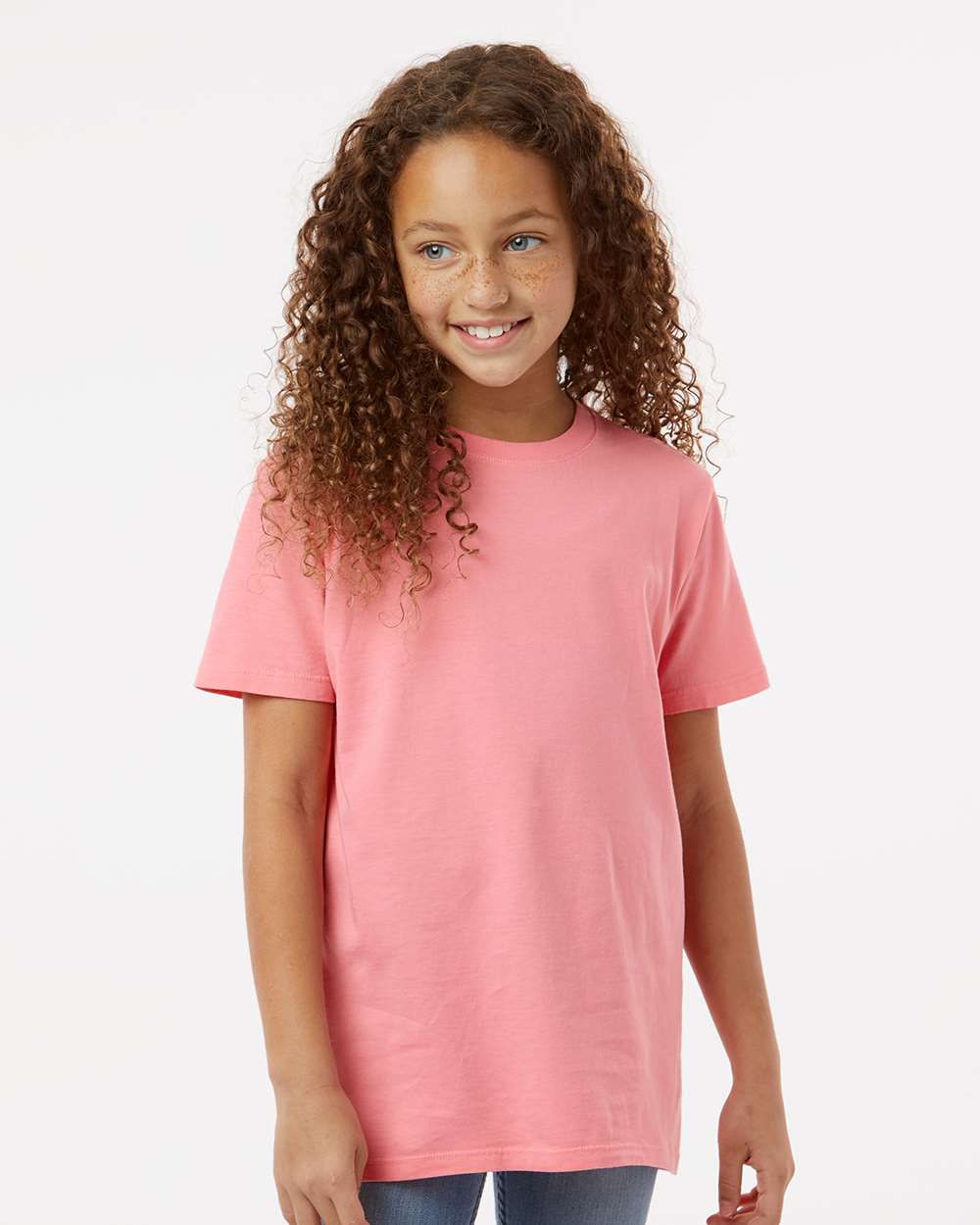 Youth Classic T-Shirt - OnModelFront - B10472112 - Pink
