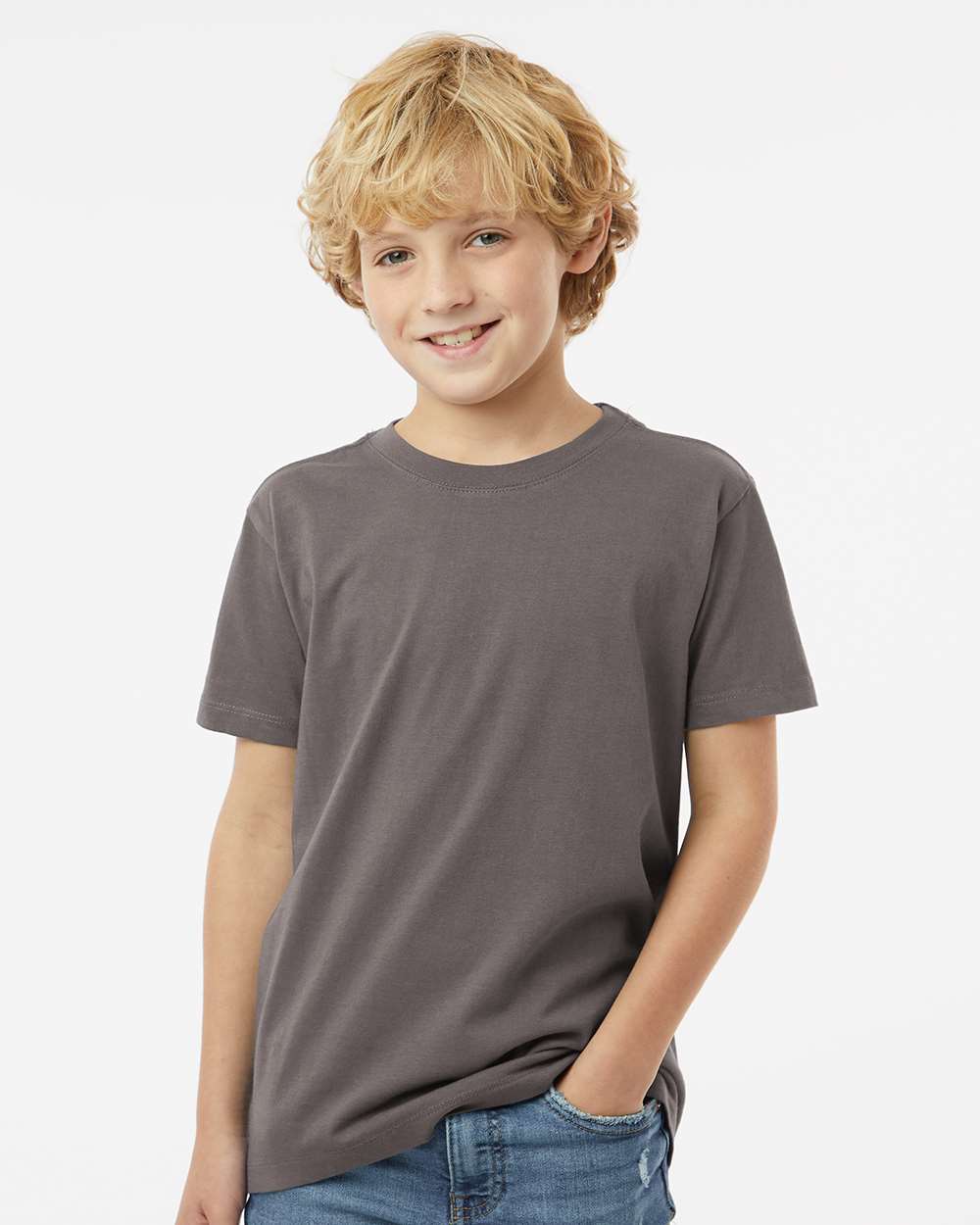 Youth Classic T-Shirt - OnModelFront - B10472492 - Graphite