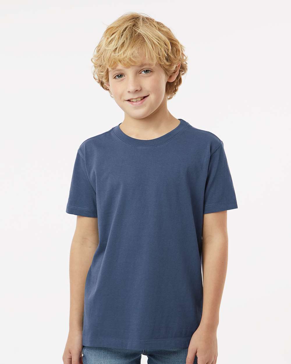 Youth Classic T-Shirt - OnModelFront - B10472652 - Navy
