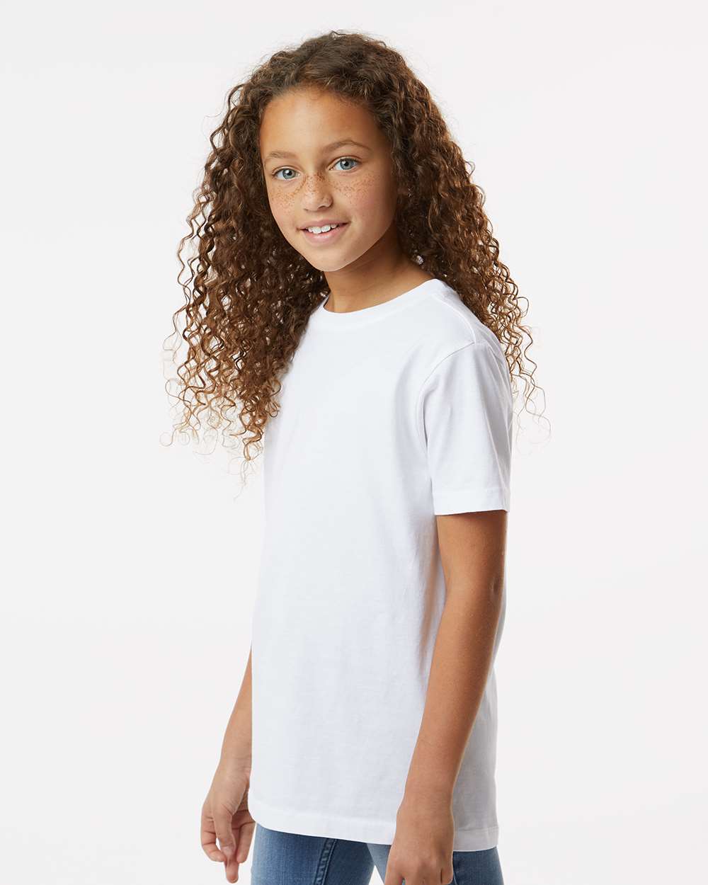 Youth Classic T-Shirt - OnModelSide - B10472132 - White
