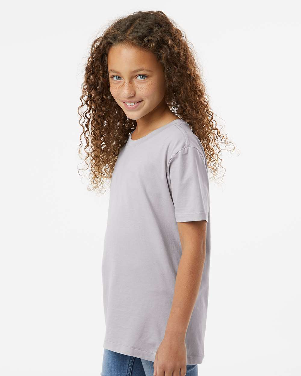 Youth Classic T-Shirt - OnModelSide - B10472352 - Silver