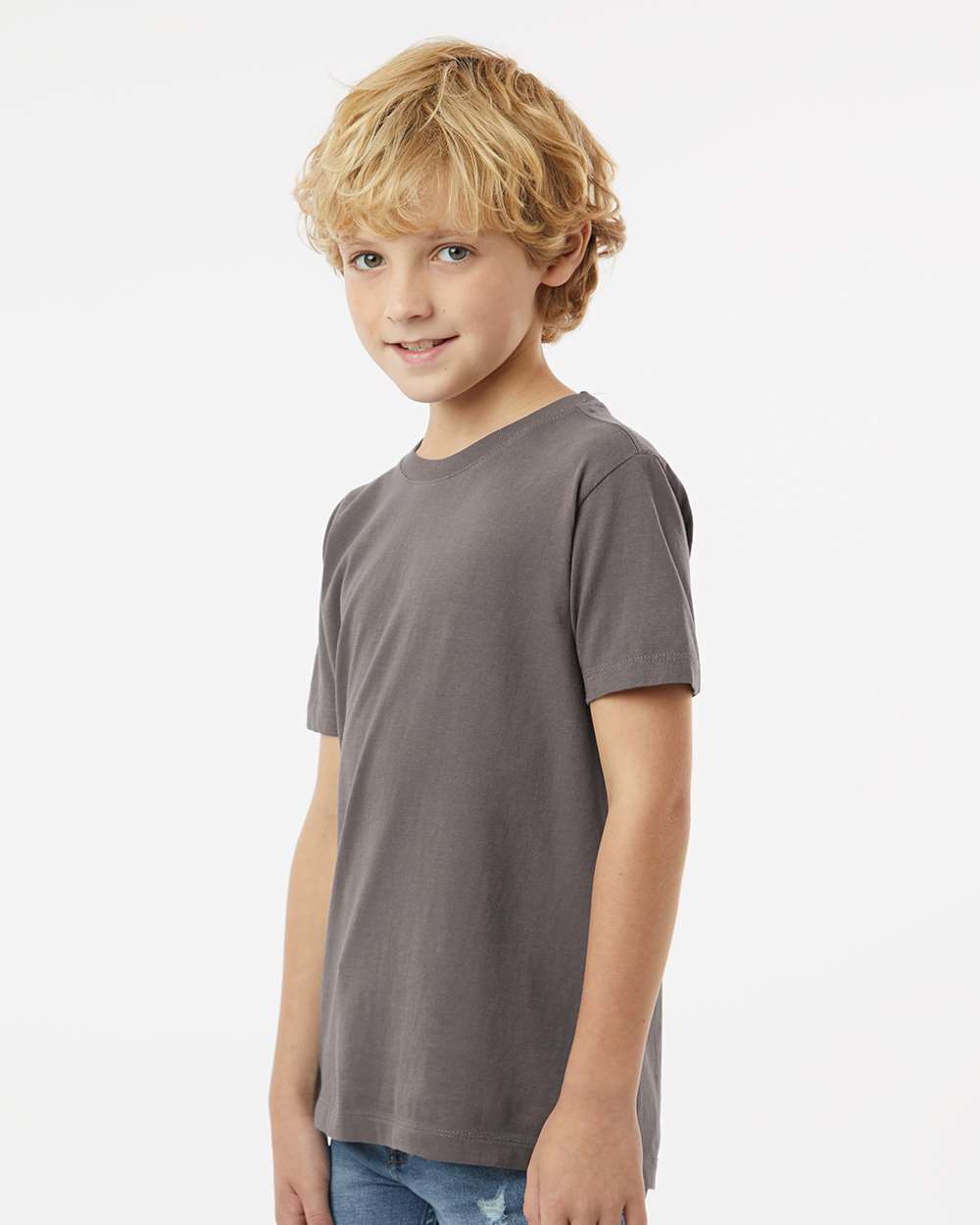 Youth Classic T-Shirt - OnModelSide - B10472492 - Graphite