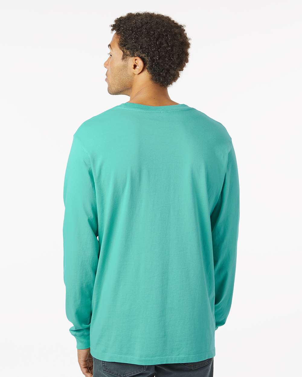 Unisex Classic Long Sleeve T-Shirt - OnModelBack - B10872253 - Seafoam