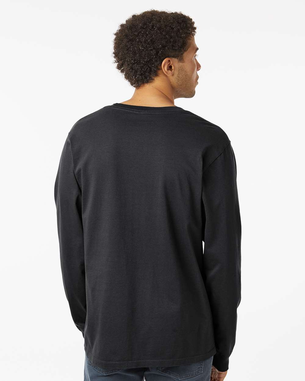 Unisex Classic Long Sleeve T-Shirt - OnModelBack - B10872503 - Black