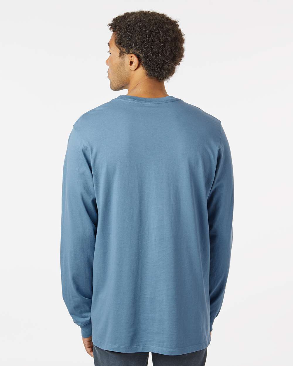 Unisex Classic Long Sleeve T-Shirt - OnModelBack - B10872683 - Slate