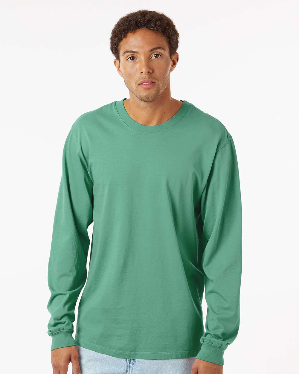 Unisex Classic Long Sleeve T-Shirt - OnModelFront - B10872953 - Pine