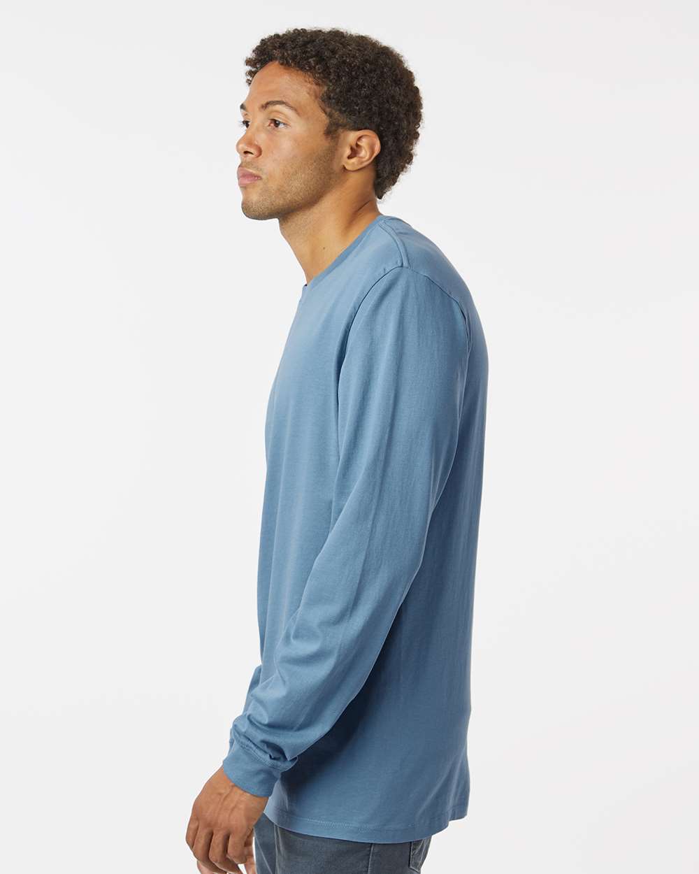 Unisex Classic Long Sleeve T-Shirt - OnModelSide - B10872683 - Slate