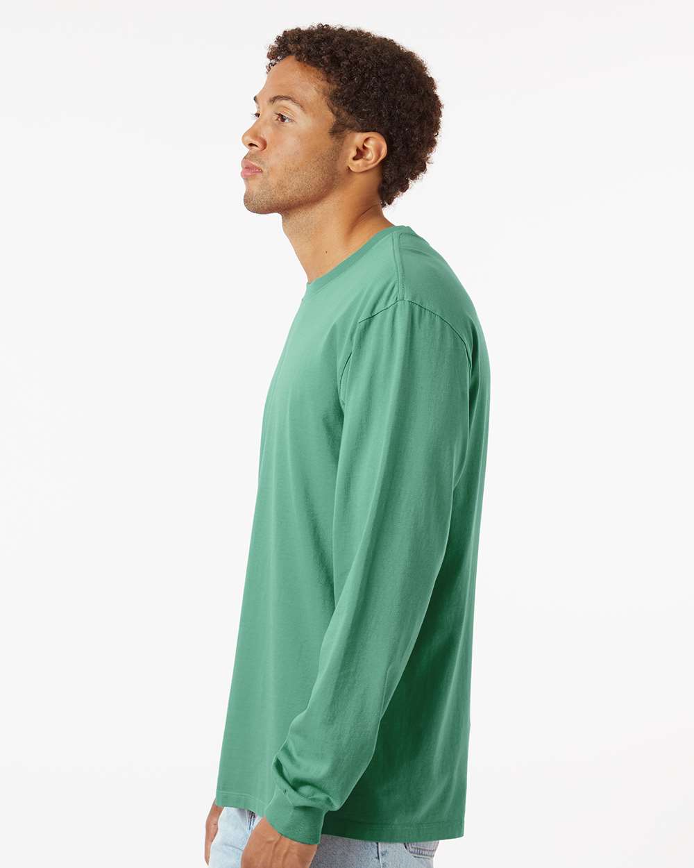 Unisex Classic Long Sleeve T-Shirt - OnModelSide - B10872953 - Pine