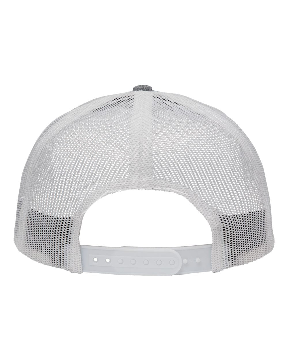 Modern Six-Panel Trucker Fit Cap - Back - B14995120 - Black Heather/ White