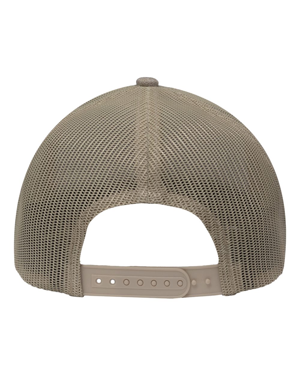 Modern Six-Panel Trucker Fit Cap - Back - B14995160 - Khaki Heather/ Khaki