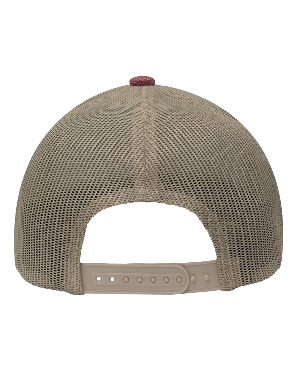 Modern Six-Panel Trucker Fit Cap - Back - B14995700 - X Hatch Red/ Khaki