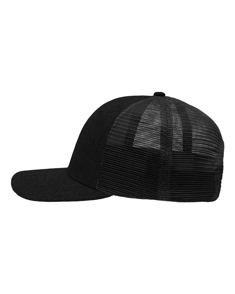 Modern Six-Panel Trucker Fit Cap - DirectSide - B14995100 - X Hatch Black/ Black
