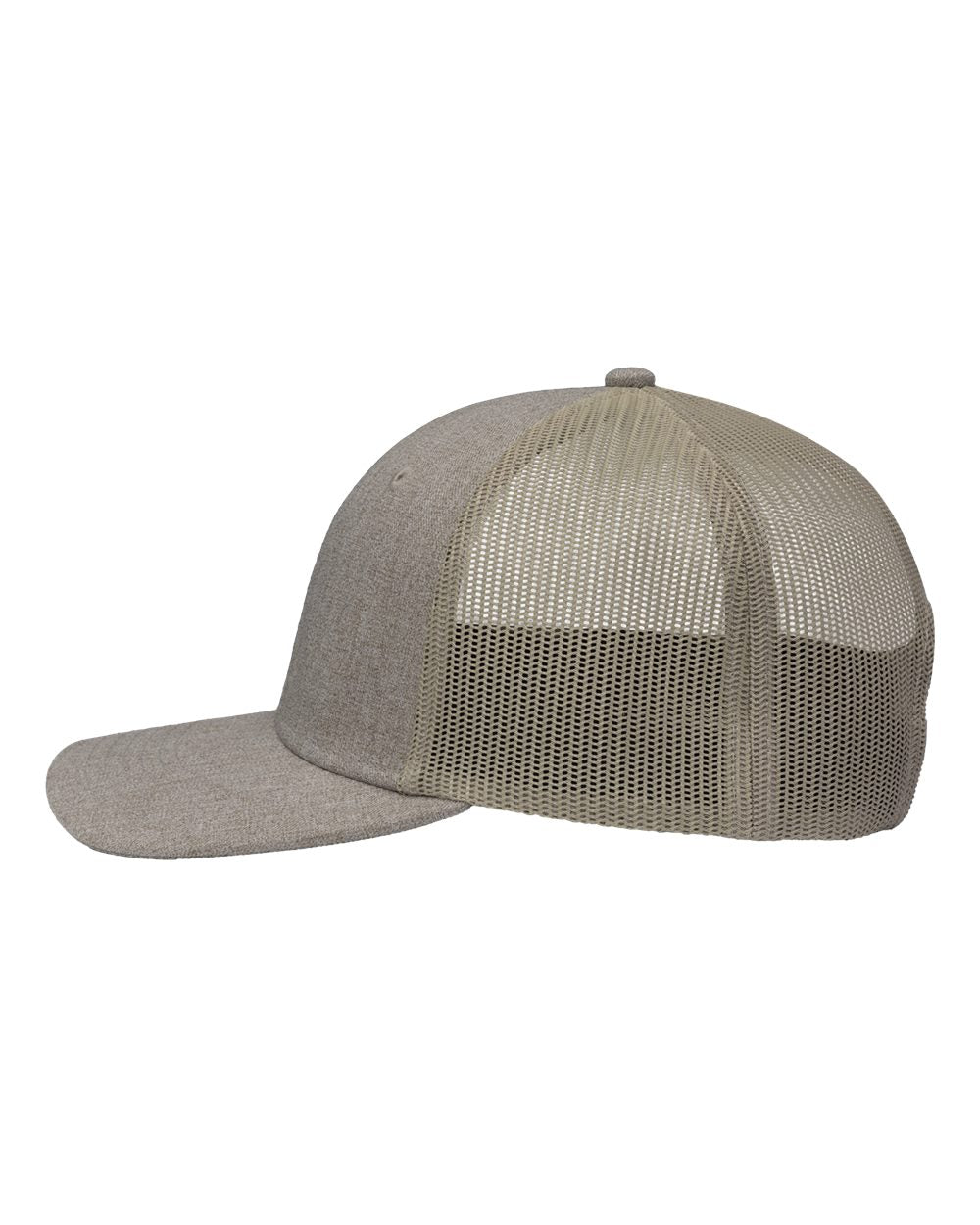 Modern Six-Panel Trucker Fit Cap - DirectSide - B14995160 - Khaki Heather/ Khaki