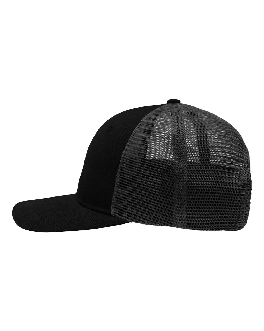 Modern Six-Panel Trucker Fit Cap - DirectSide - B14995500 - Black/ Black