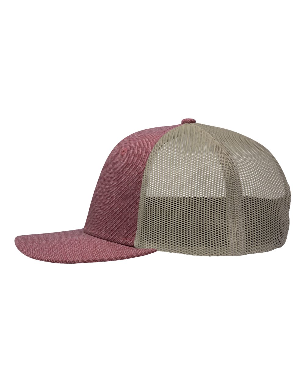 Modern Six-Panel Trucker Fit Cap - DirectSide - B14995700 - X Hatch Red/ Khaki