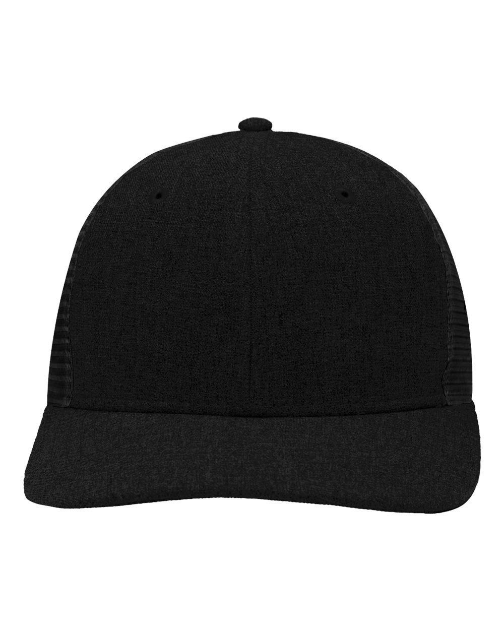 Modern Six-Panel Trucker Fit Cap - Front - B14995100 - X Hatch Black/ Black