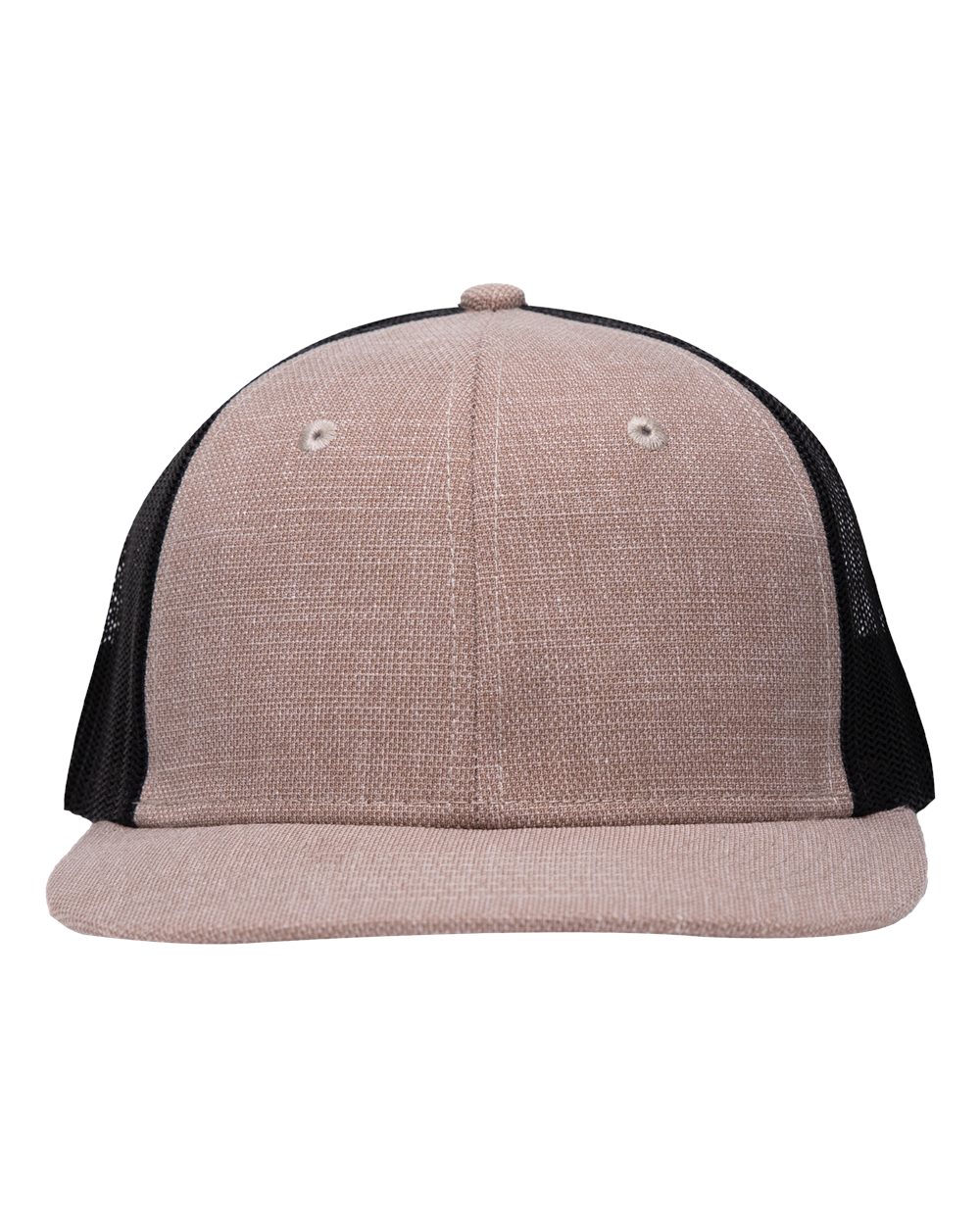 Modern Six-Panel Trucker Fit Cap - Front - B14995240 - X Hatch Khaki/ Black