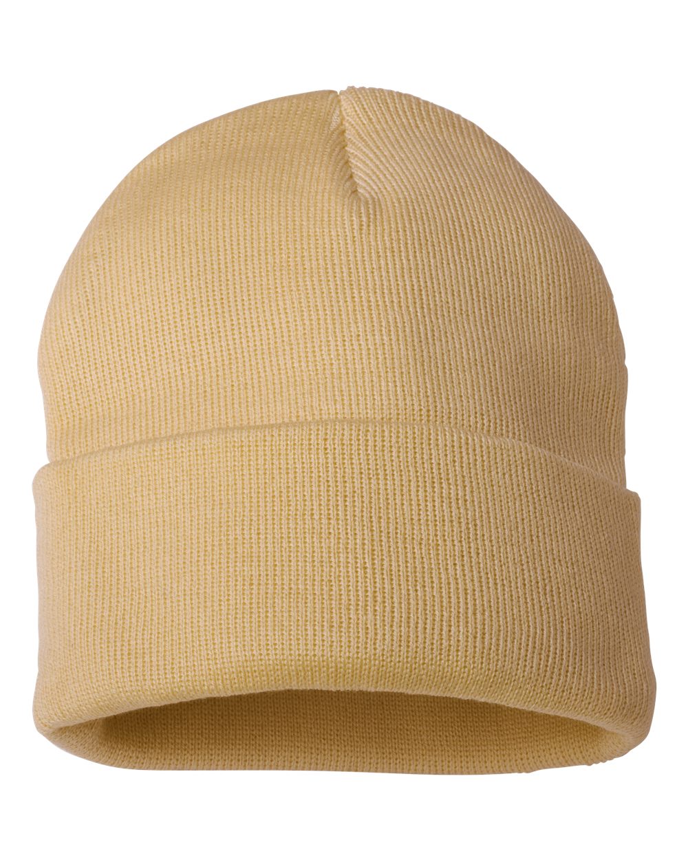 12" Solid Cuffed Beanie - Back - B83995360 - Camel