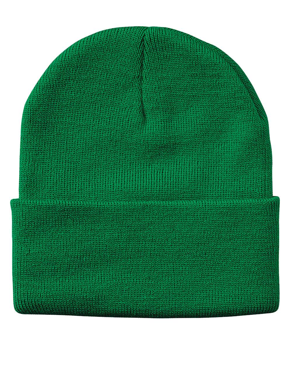 12" Solid Cuffed Beanie - Front - B83995600 - Kelly