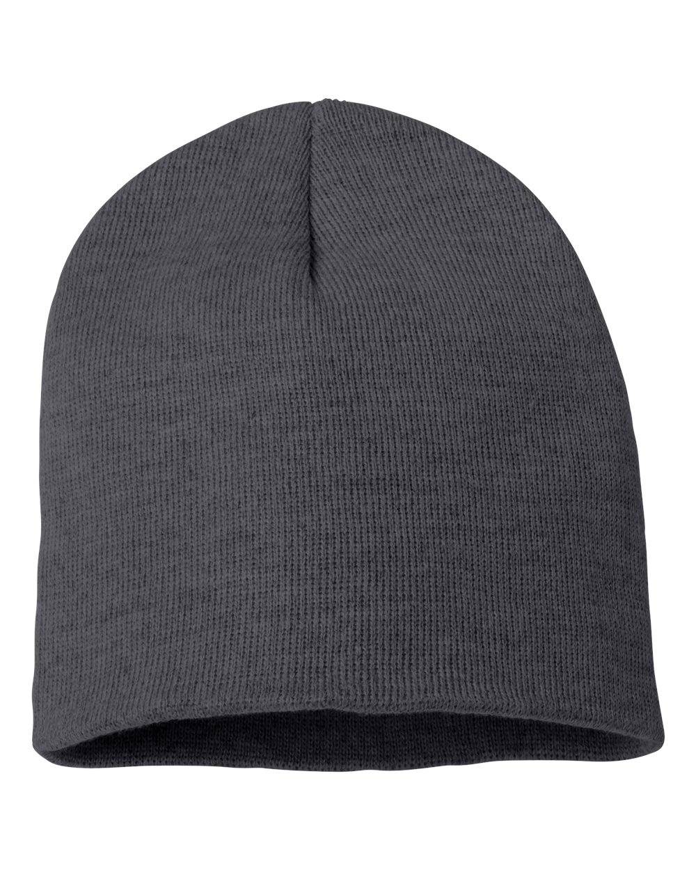 8" Beanie - Back - B84095090 - Heather Charcoal