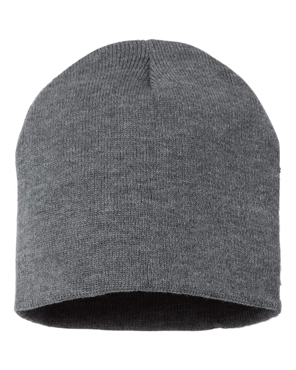 8" Beanie - Back - B84095130 - Dark Heather Grey