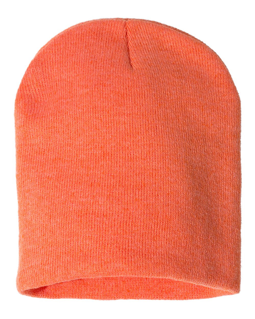8" Beanie - Back - B84095310 - Heather Orange