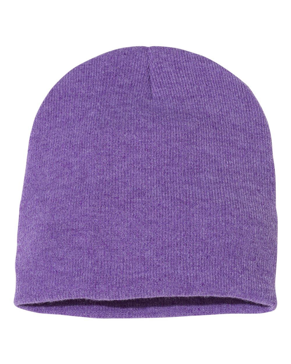 8" Beanie - Back - B84095800 - Heather Purple