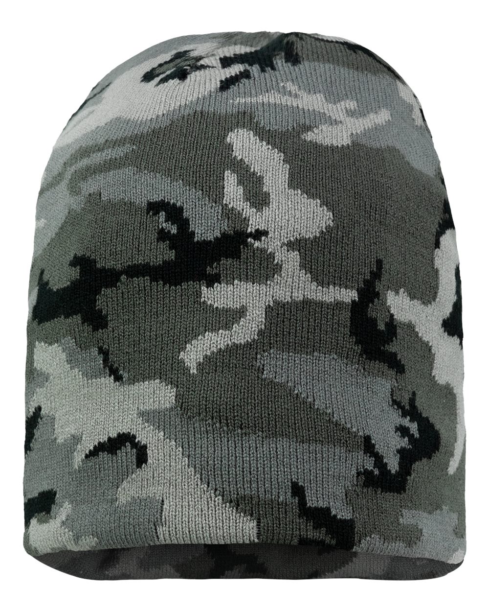 8" Beanie - Back - B84095960 - Grey Camo