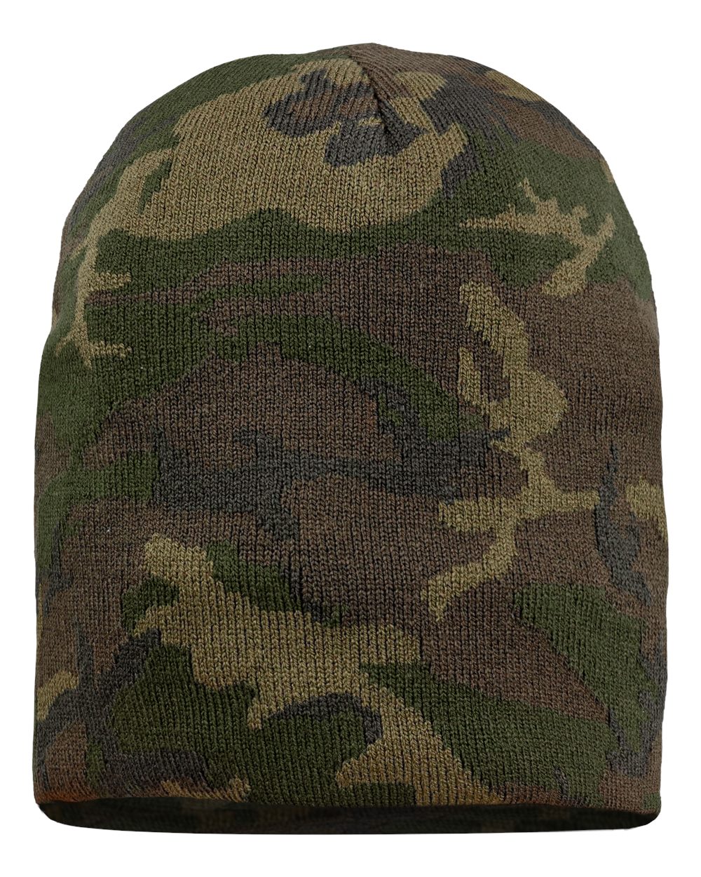 8" Beanie - Back - B84095980 - Green Camo