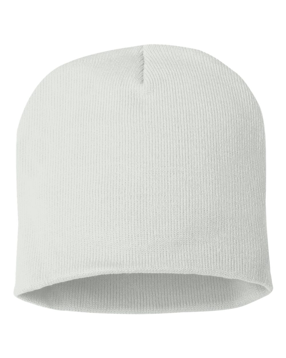 8" Beanie - Front - B84095000 - White