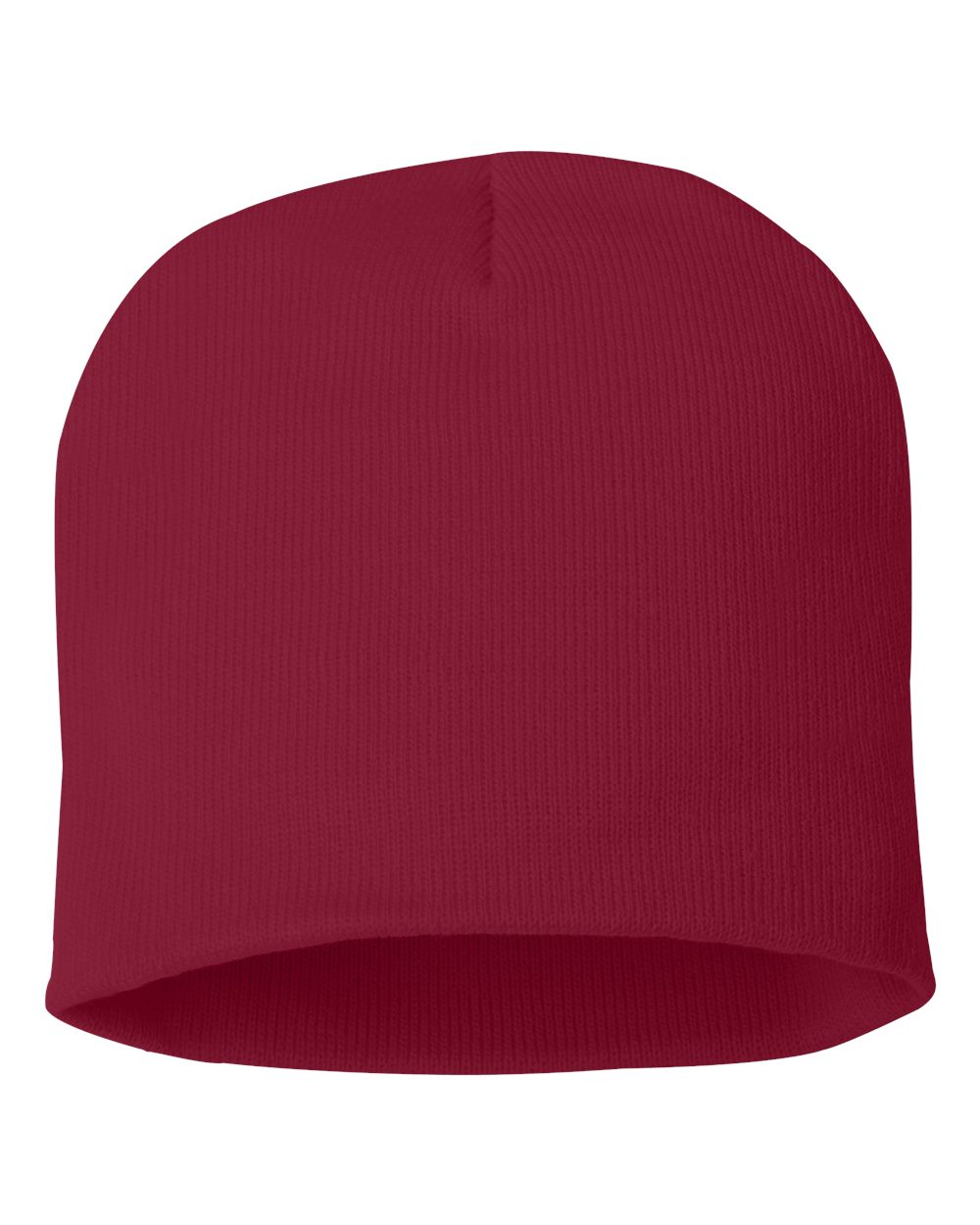 8" Beanie - Front - B84095520 - Cardinal
