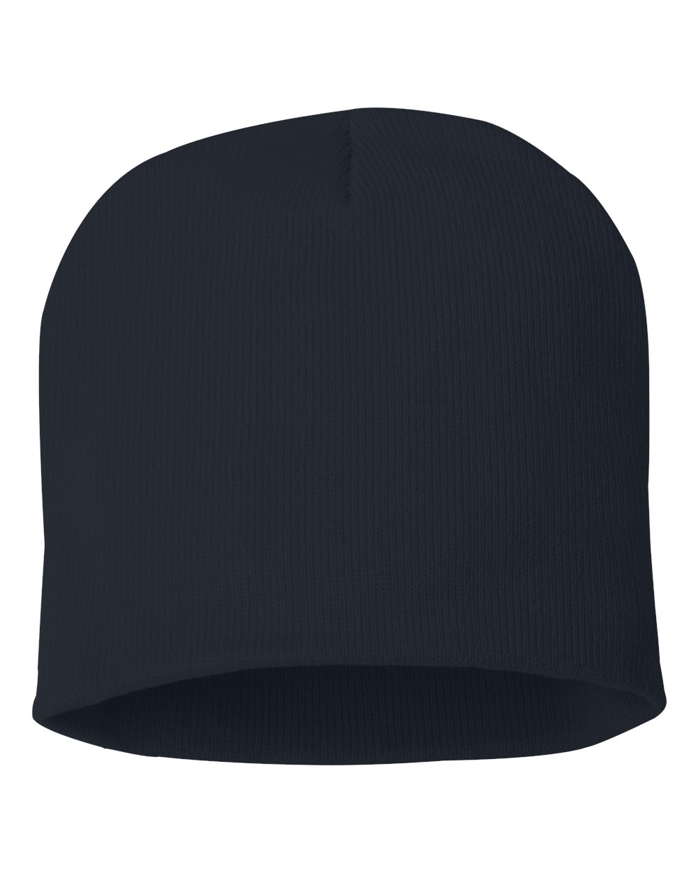 8" Beanie - Front - B84095650 - Navy