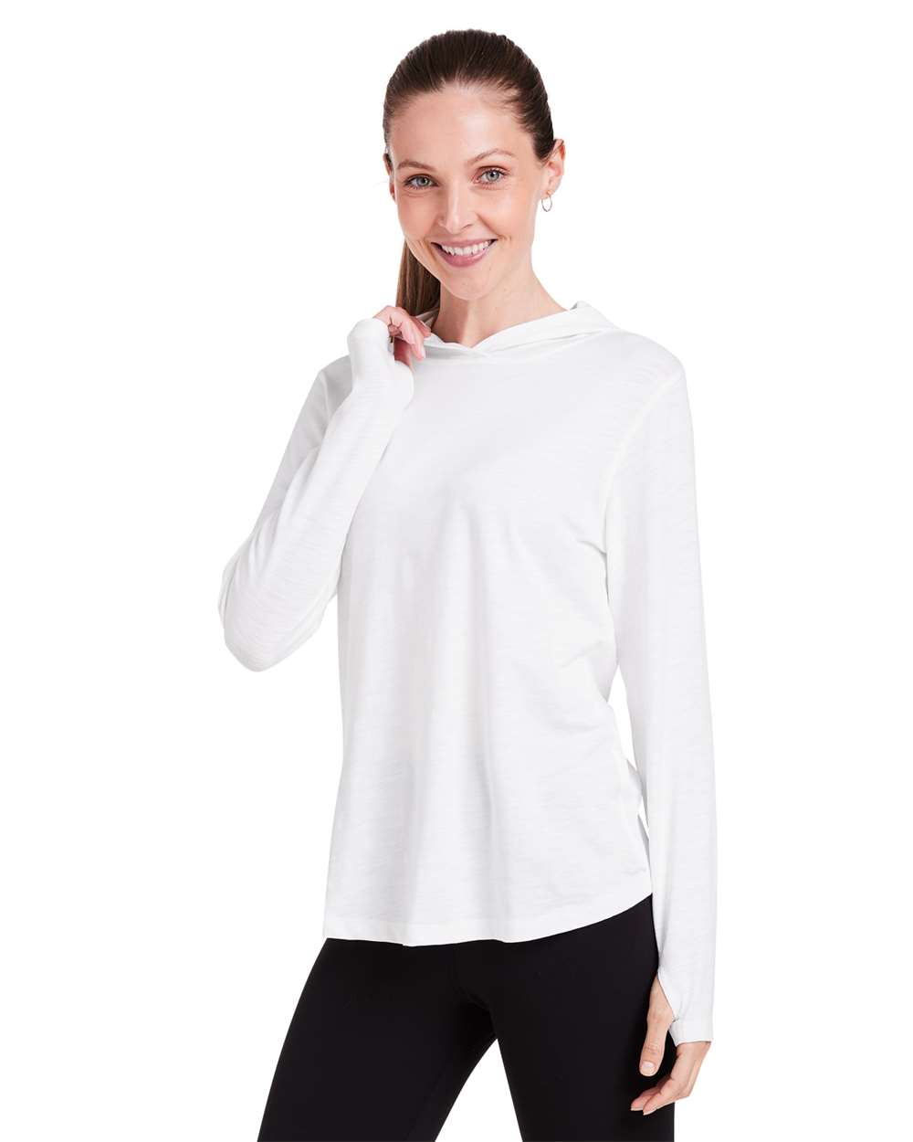 Women's Recess Hooded Pullover - OnModelSide - B661D8002 - White