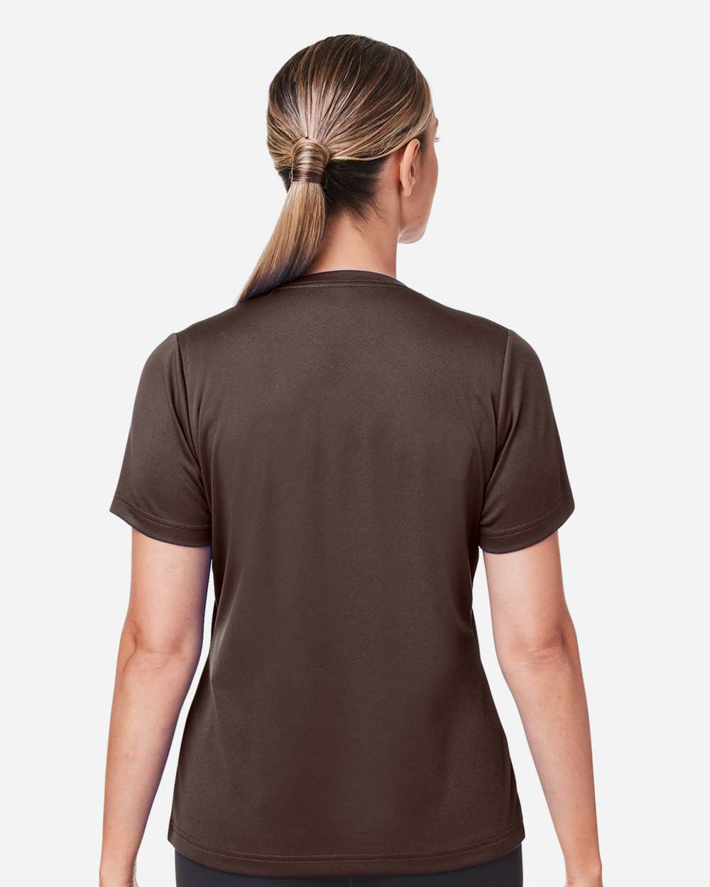 Women's Zone Performance Mesh T-Shirt - OnModelBack - B687D9054 - Sport Dark Brown