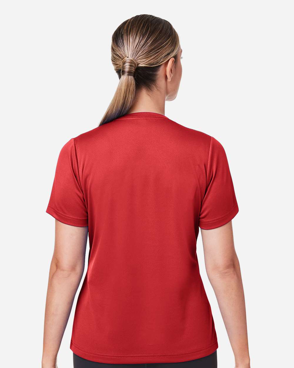 Women's Zone Performance Mesh T-Shirt - OnModelBack - B687D9142 - Sport Scarlet Red