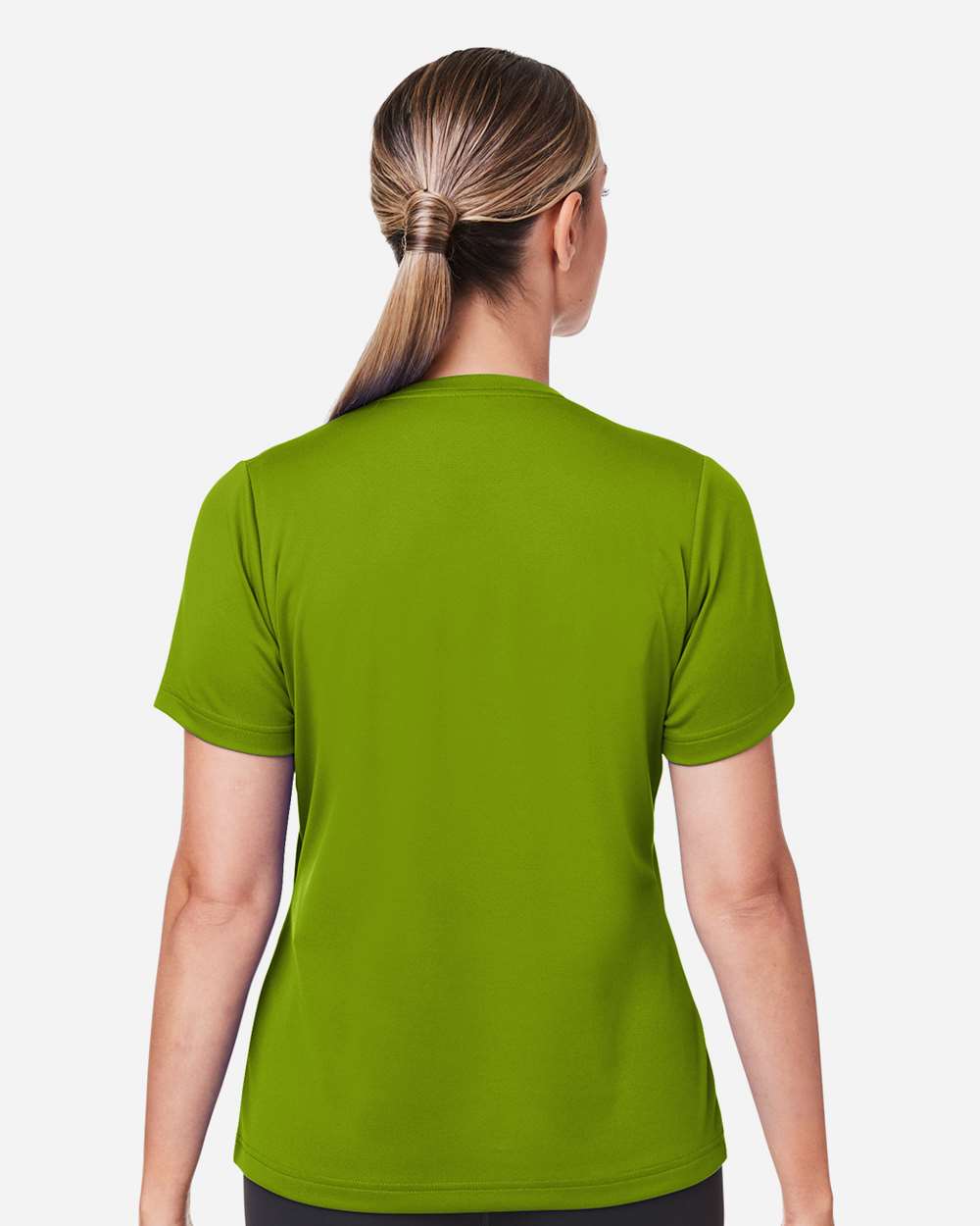 Women's Zone Performance Mesh T-Shirt - OnModelBack - B687D9162 - Acid Green