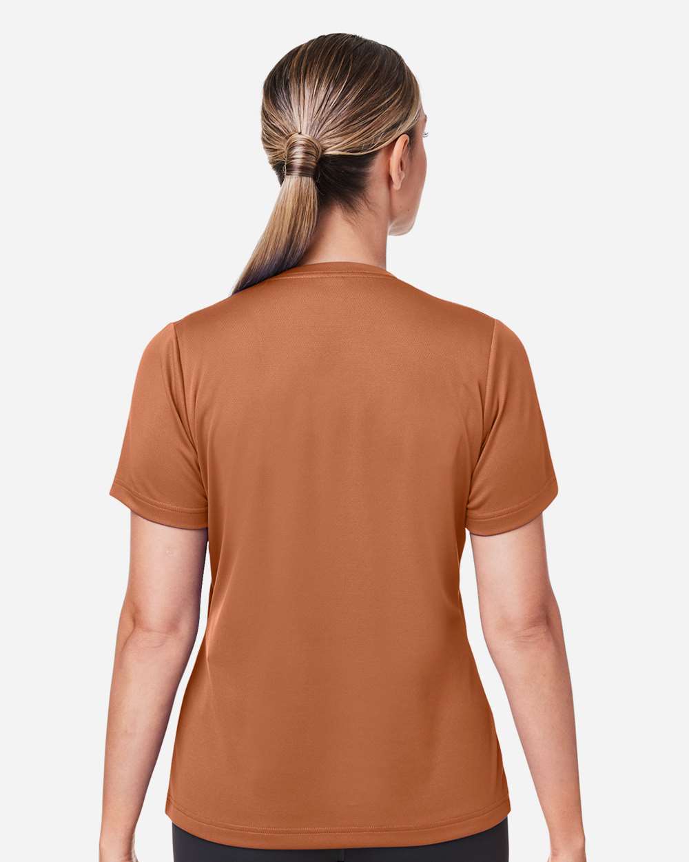 Women's Zone Performance Mesh T-Shirt - OnModelBack - B687D9322 - Sport Burnt Orange