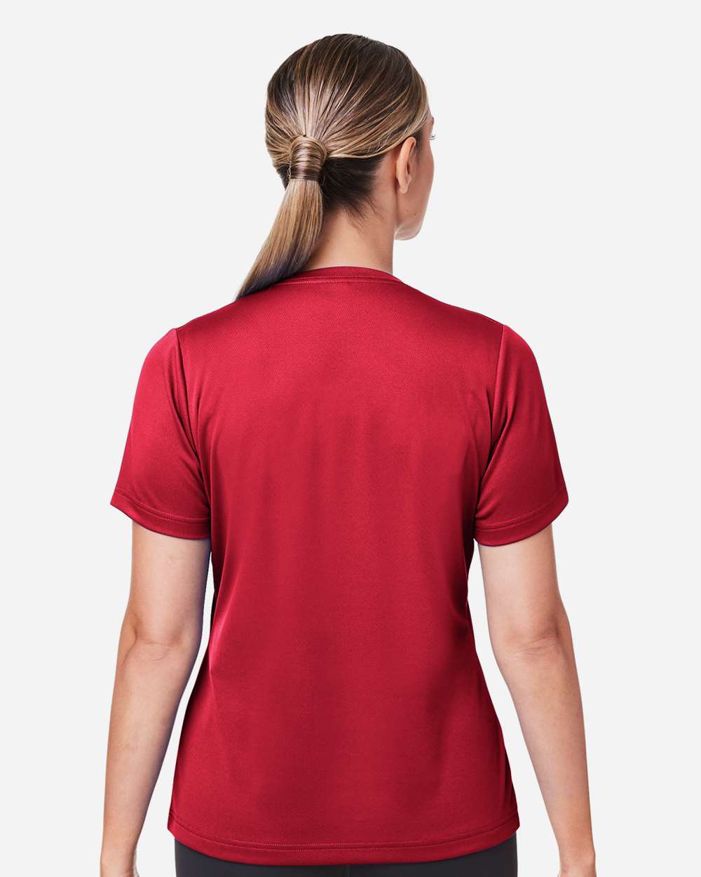 Women's Zone Performance Mesh T-Shirt - OnModelBack - B687D9702 - Sport Red
