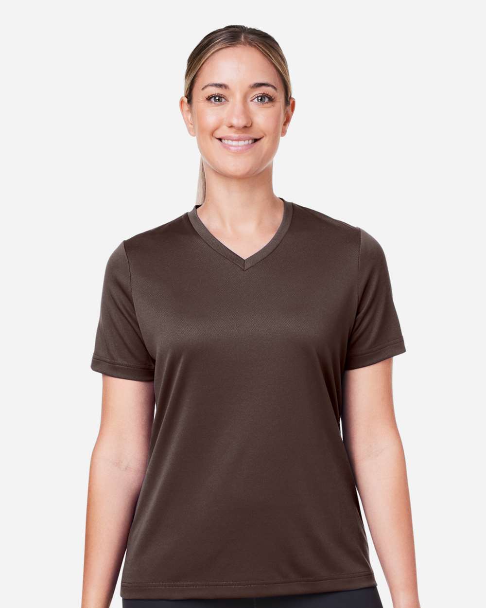 Women's Zone Performance Mesh T-Shirt - OnModelFront - B687D9054 - Sport Dark Brown