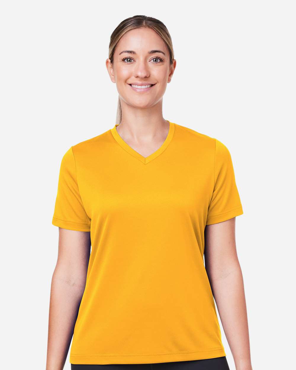Women's Zone Performance Mesh T-Shirt - OnModelFront - B687D9122 - Sport Athletic Gold