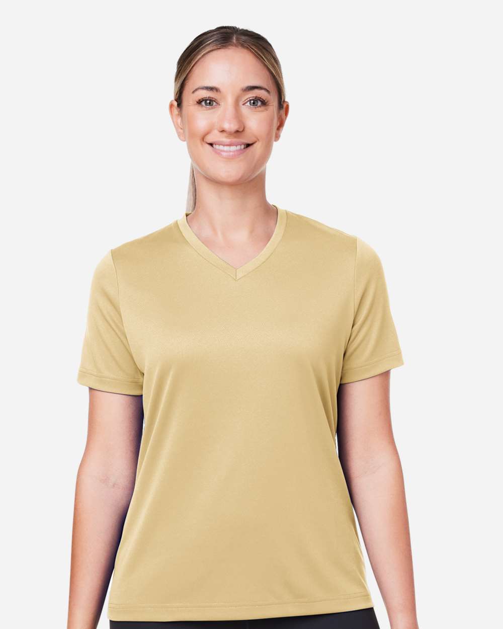 Women's Zone Performance Mesh T-Shirt - OnModelFront - B687D9152 - Sport Vegas Gold