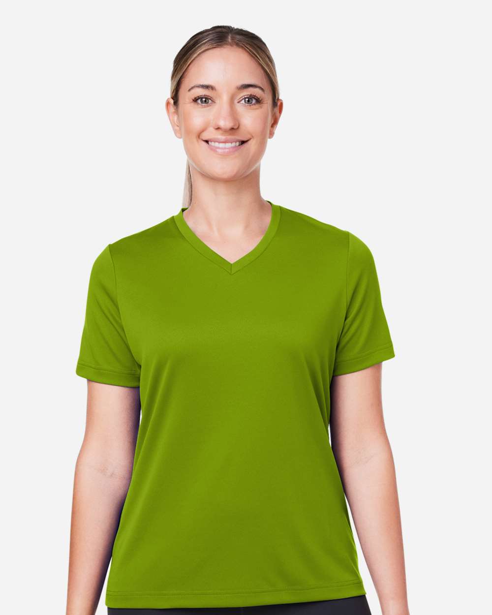 Women's Zone Performance Mesh T-Shirt - OnModelFront - B687D9162 - Acid Green