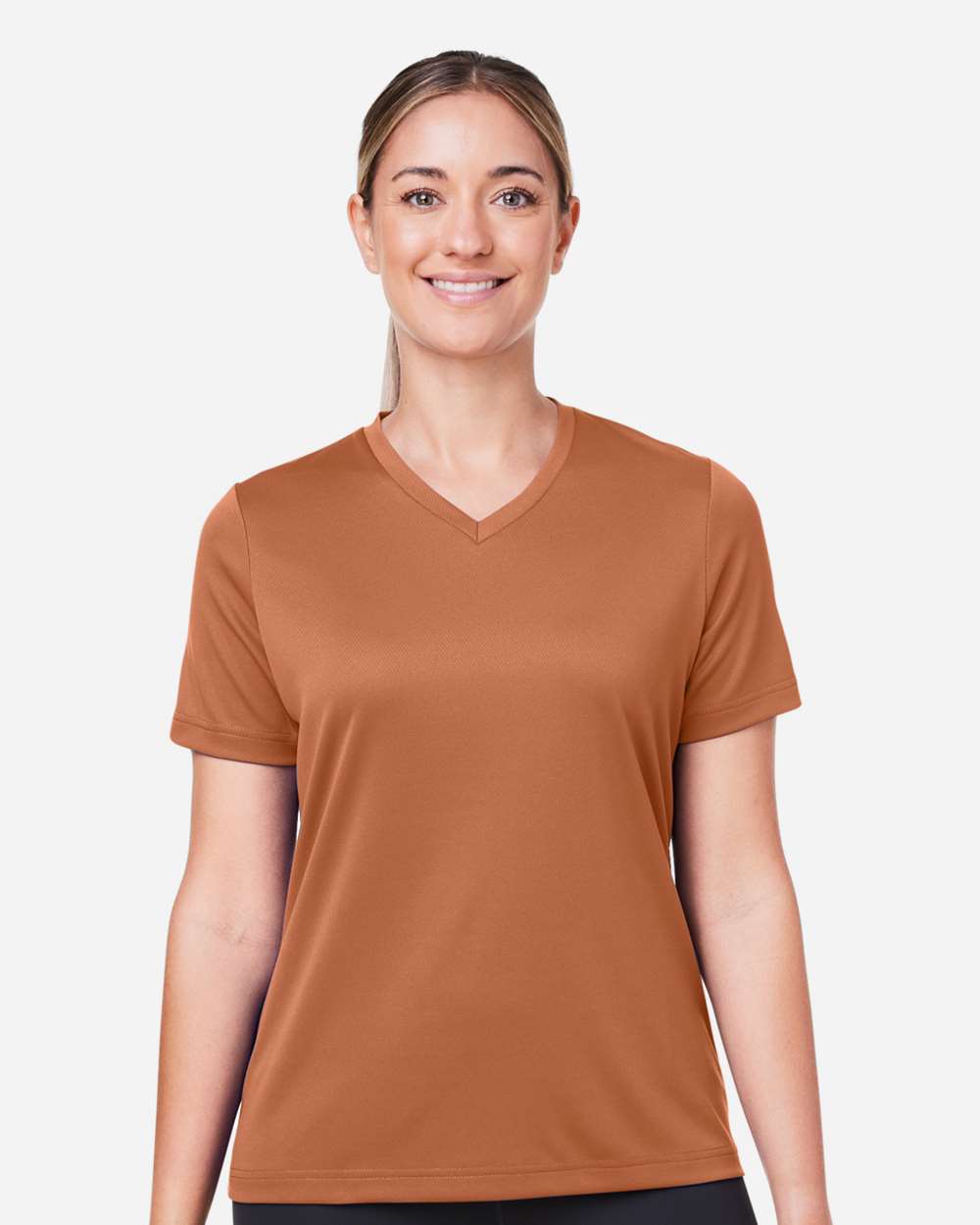 Women's Zone Performance Mesh T-Shirt - OnModelFront - B687D9322 - Sport Burnt Orange