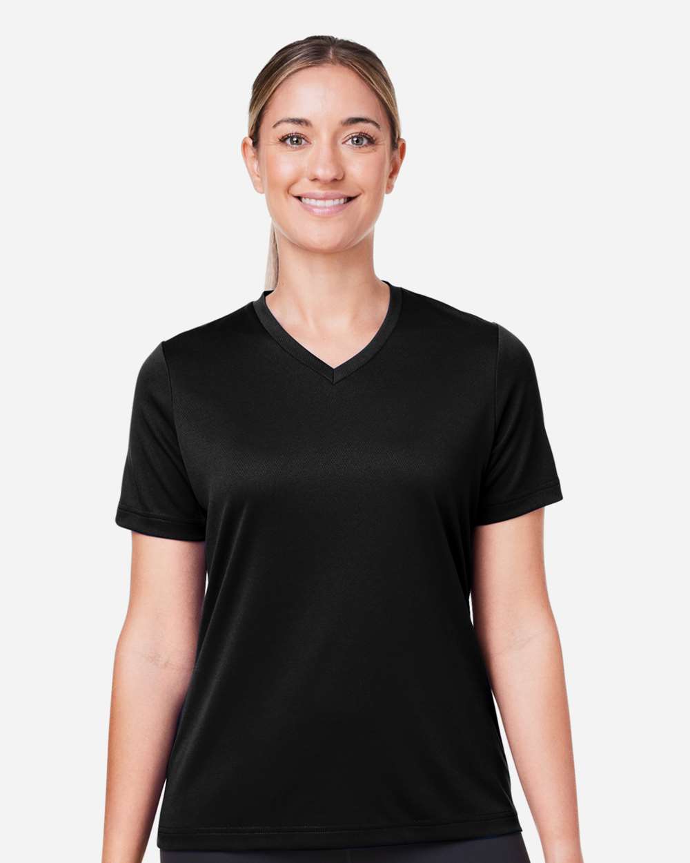 Women's Zone Performance Mesh T-Shirt - OnModelFront - B687D9502 - Black