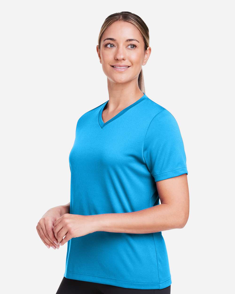 Women's Zone Performance Mesh T-Shirt - OnModelSide - B687D9062 - Electric Blue