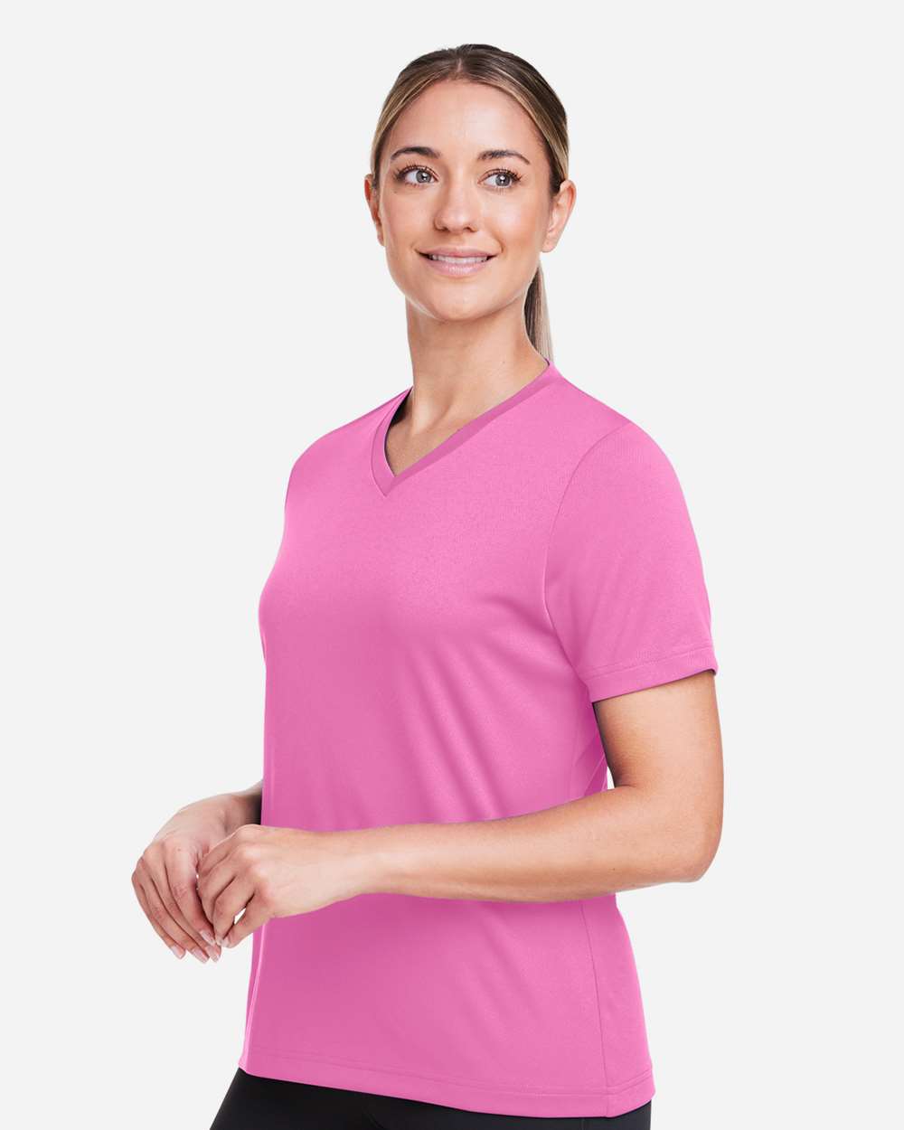 Women's Zone Performance Mesh T-Shirt - OnModelSide - B687D9312 - Sport Charity Pink