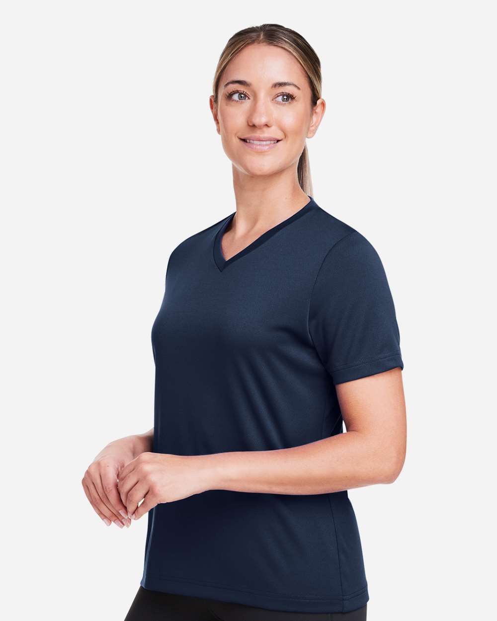 Women's Zone Performance Mesh T-Shirt - OnModelSide - B687D9652 - Sport Dark Navy